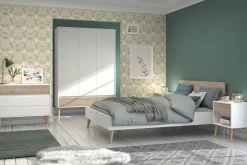 Kommode Hardy 91cm mit 3 Schubladen - Molke/Eiche