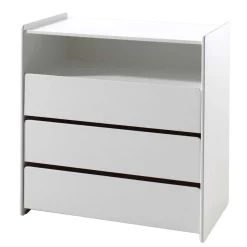 Kommode Kiddy 90x72x106cm mit Wickeltisch 3 Schubladen - weiß