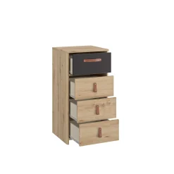 Kommode Liam 4 Schubladen - Eiche artisan