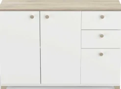 Kommode Liva-Kronberg Eiche/Mattweiß