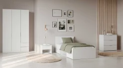 Kommode Micheline - 80x41x81cm - 3 Schubladen - weiß