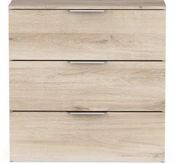 Kommode Micheline - 80x41x81cm - 3 Schubladen - Eiche Dekor