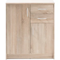 Kommode Ultima 74x35x86cm mit 2 Türen und 2 Schubladen - Sonoma Eiche