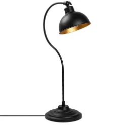Konika Tischlampe | METALLGEHÄUSE | Schwarz, Gold