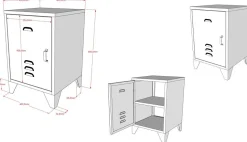 Konsole Bronxx Metall 40x60 - matt weiß
