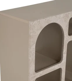 Konsole Lessa - 100% MELAMINE - Travertin - 74 x 37 x 80 cm