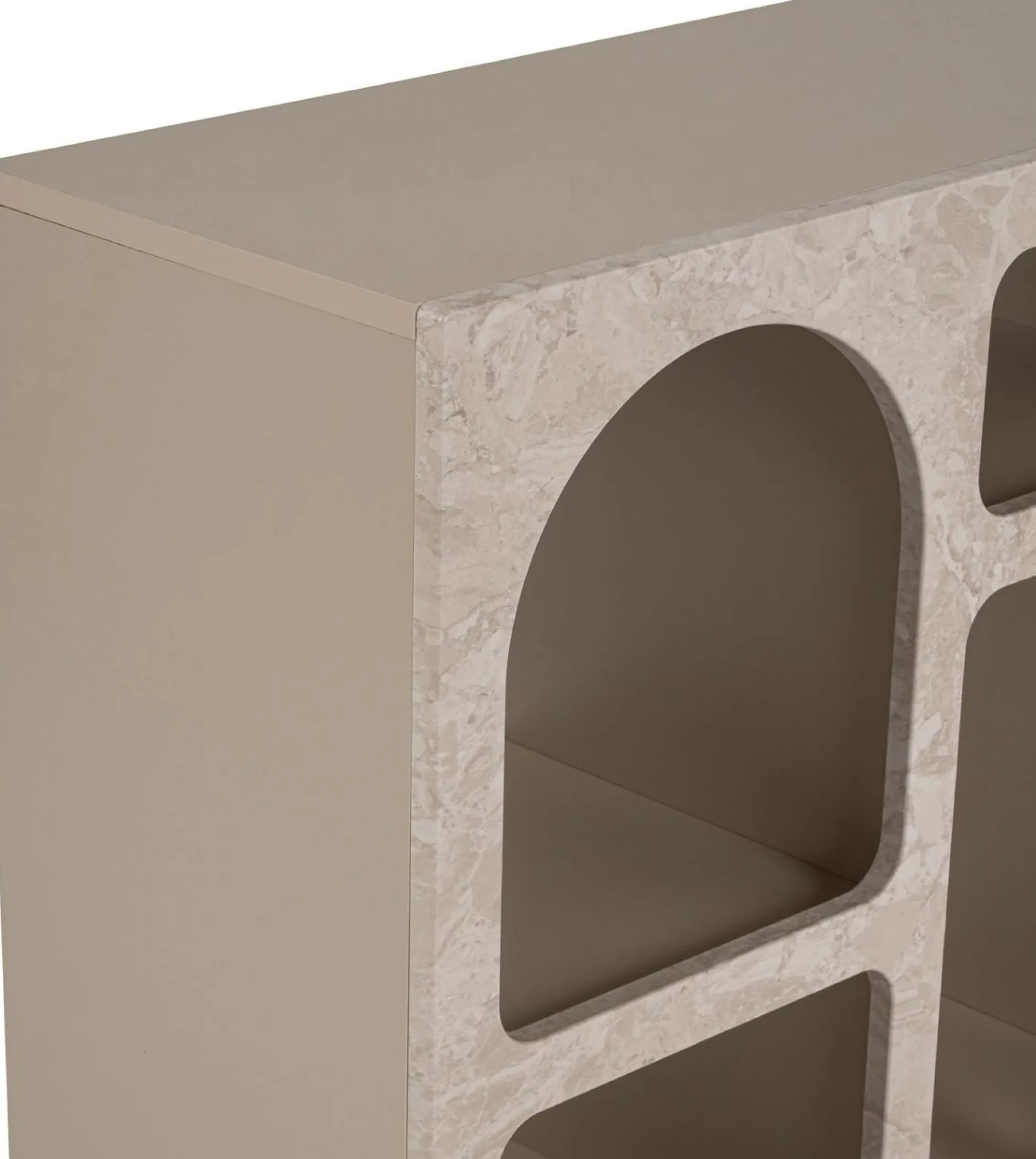 Konsole Lessa - 100% MELAMINE - Travertin - 74 x 37 x 80 cm