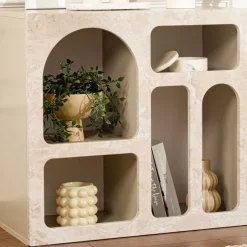 Konsole Lessa - 100% MELAMINE - Travertin - 74 x 37 x 80 cm