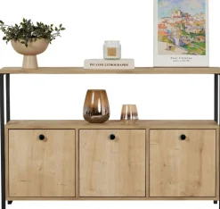 Konsole Solace - 100% MELAMINE - Eiche - 77 x 30 x 120 cm