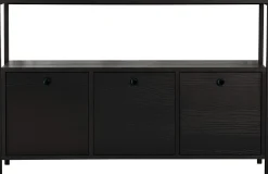 Konsole Solace - 100% MELAMINE - Holzschwarz - 77 x 30 x 120 cm