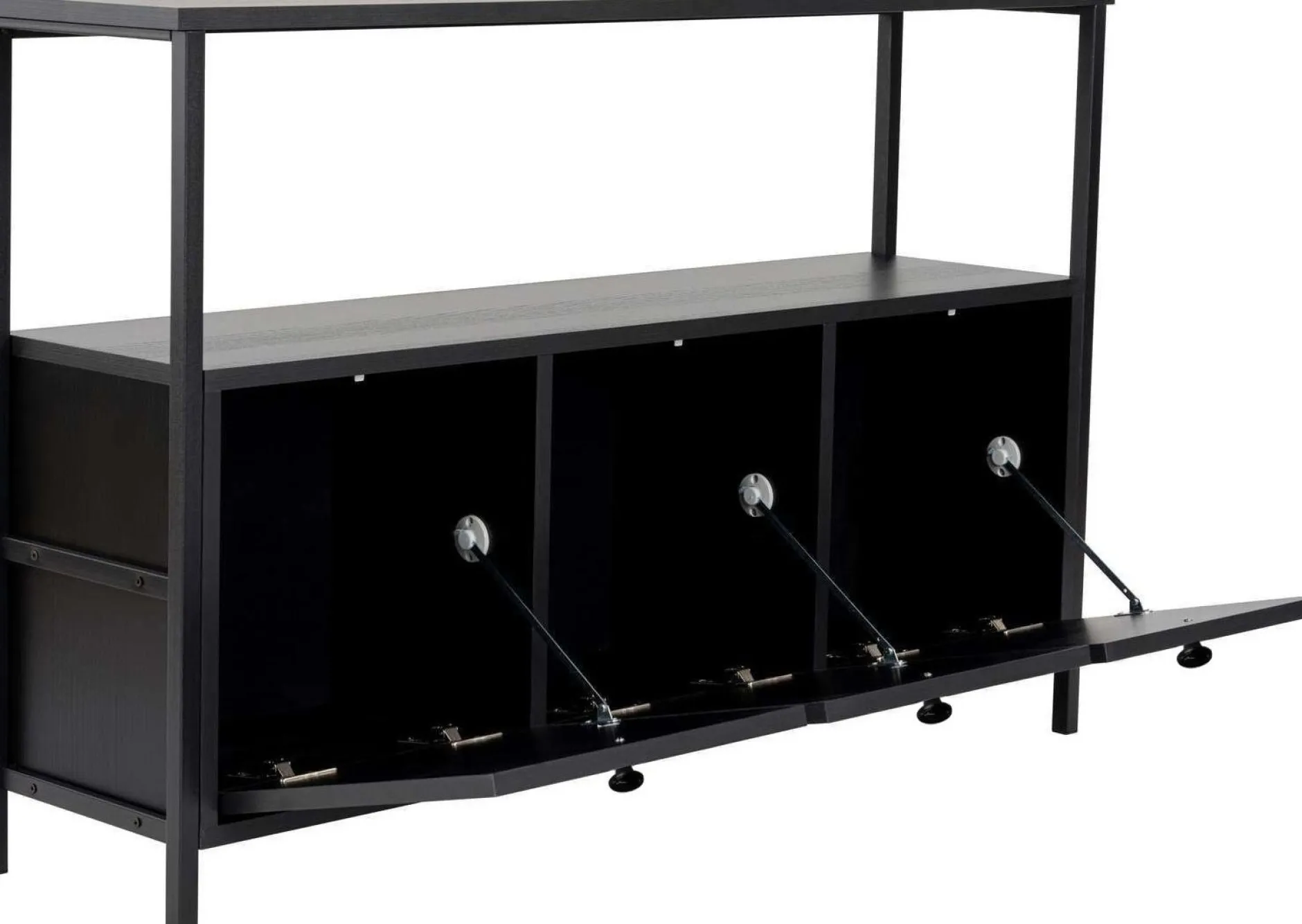 Konsole Solace - 100% MELAMINE - Holzschwarz - 77 x 30 x 120 cm