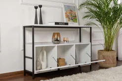 Konsole Solace - 100% MELAMINE - Weiß - 77 x 30 x 120 cm