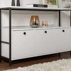 Konsole Solace - 100% MELAMINE - Weiß - 77 x 30 x 120 cm