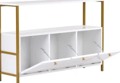 Konsole Solace - 100% MELAMINE - Weiß - 77 x 30 x 120 cm