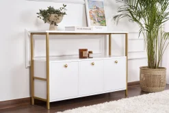 Konsole Solace - 100% MELAMINE - Weiß - 77 x 30 x 120 cm