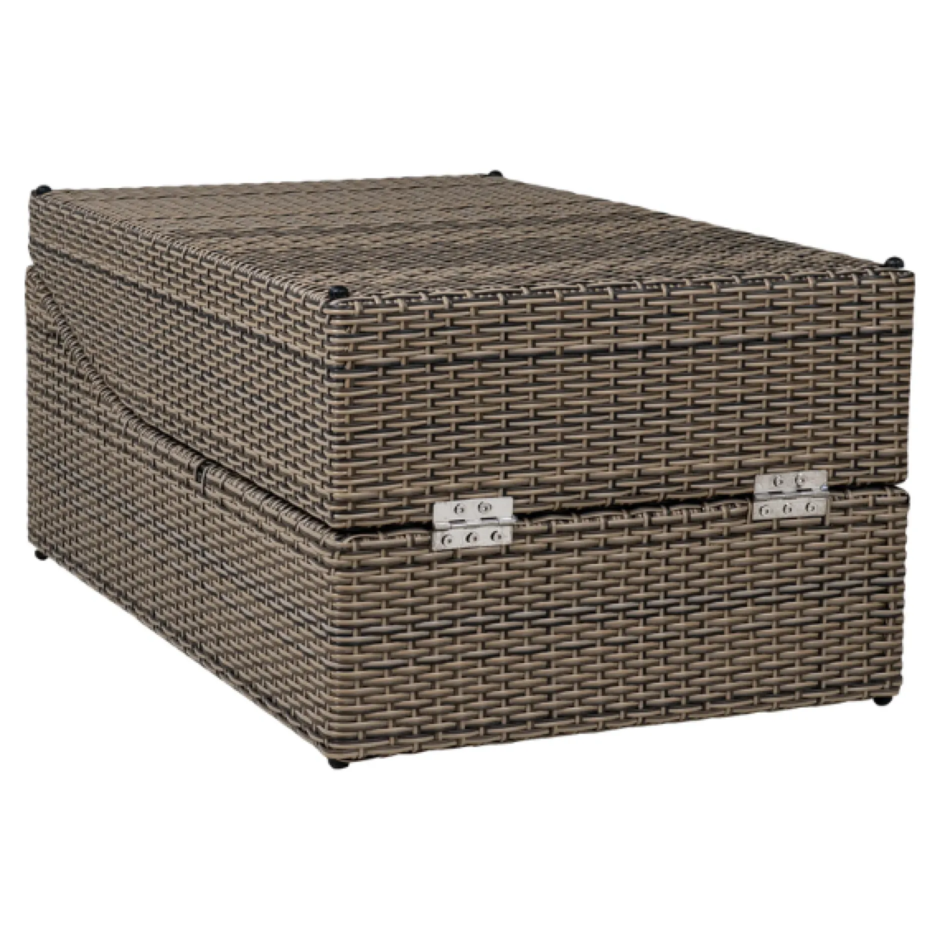 Kubu Split Sun Lounger Set - Schwarzes Poly Rattan, Stahlrahmen