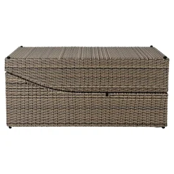 Kubu Split Sun Lounger Set - Schwarzes Poly Rattan, Stahlrahmen