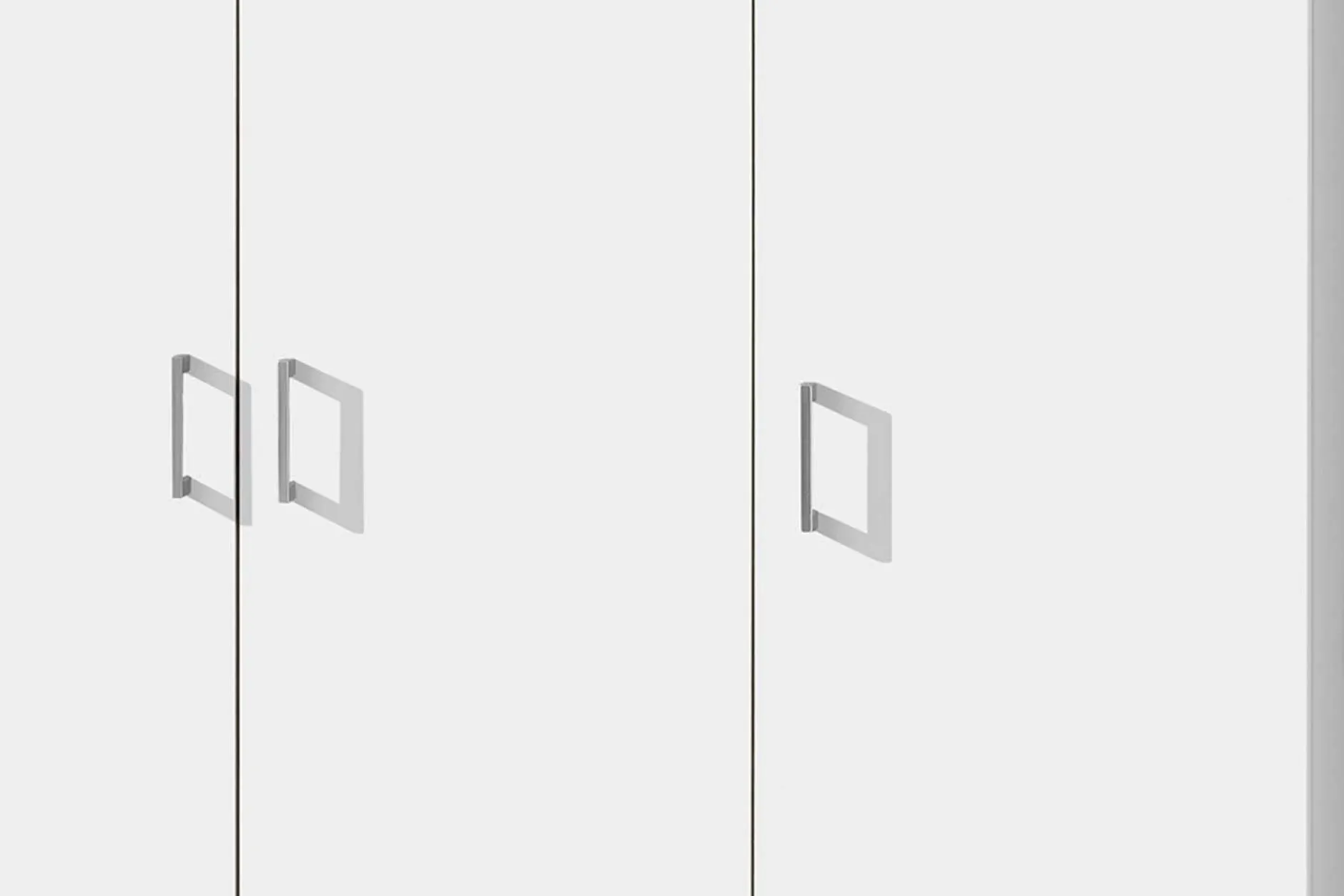 Lagerschrank Ray 120cm mit 3 Türen und 4 Einlegeböden - weiß