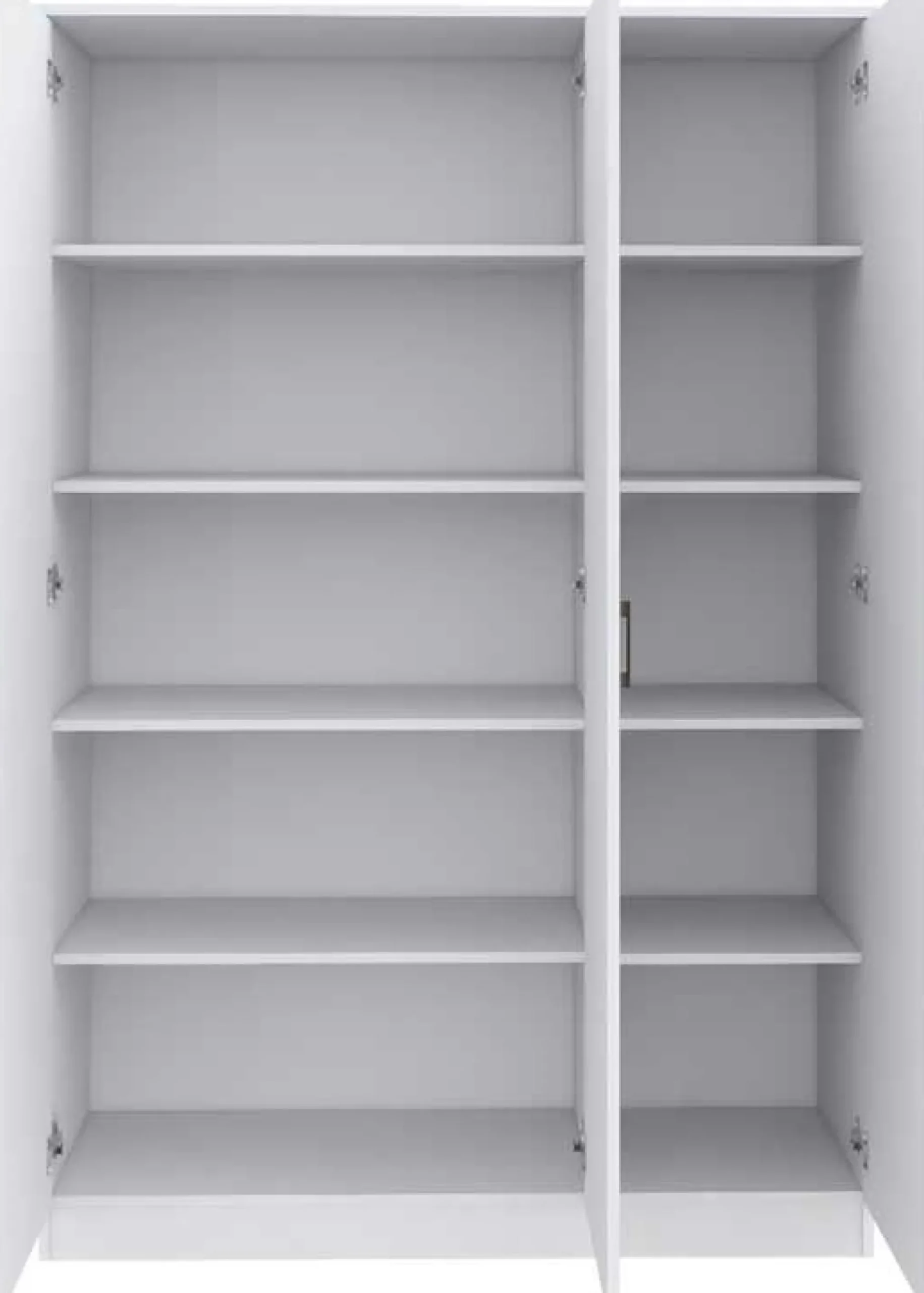 Lagerschrank Ray 120cm mit 3 Türen und 4 Einlegeböden - weiß