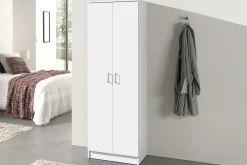Lagerschrank Ray 60cm mit 2 Türen und 4 Einlegeböden - weiß