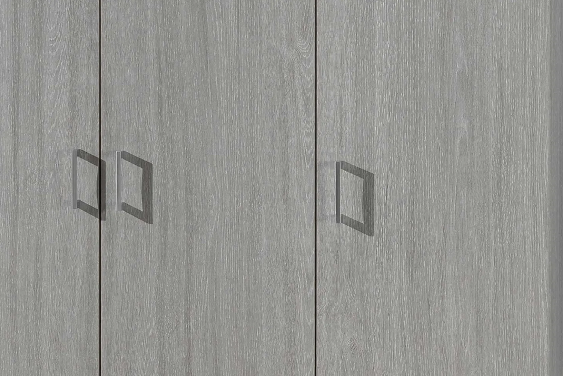 Lagerschrank Ray 120cm mit 3 Türen und 4 Einlegeböden - Eiche grau
