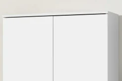 Lagerschrank Ray 80cm mit 2 Türen und 4 Einlegeböden - weiß