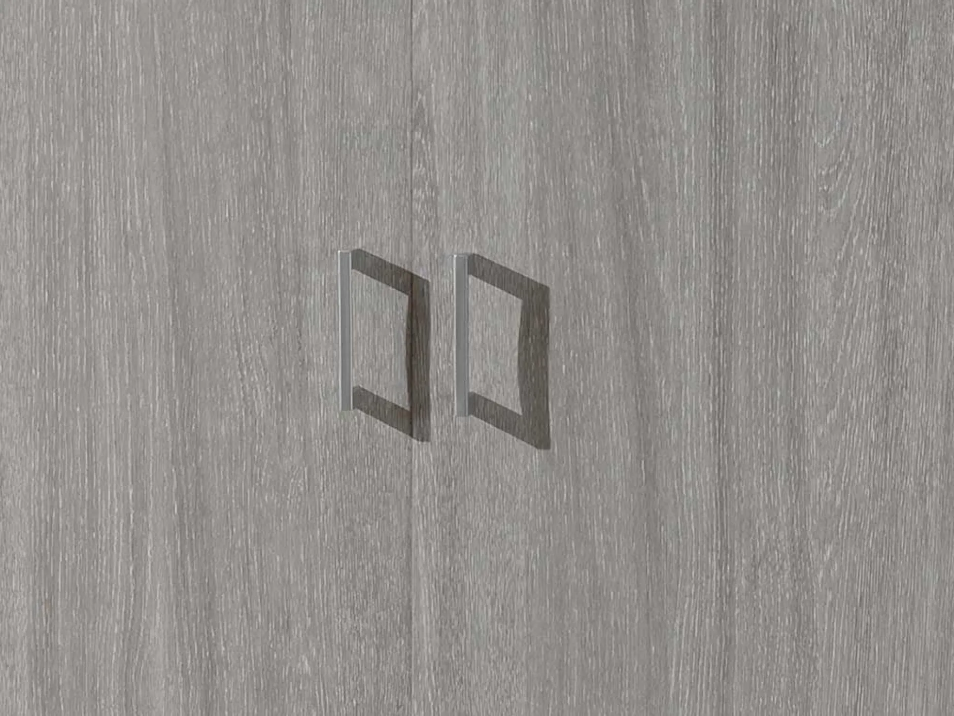 Lagerschrank Ray 80cm mit 2 Türen und 4 Einlegeböden - Eiche grau