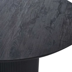 Lagos Runder Tisch: 120x120 cm Dunkelbraun, MDF-Struktur