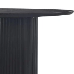 Lagos Runder Tisch: 120x120 cm Dunkelbraun, MDF-Struktur