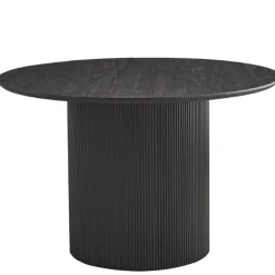 Lagos Runder Tisch: 120x120 cm Dunkelbraun, MDF-Struktur