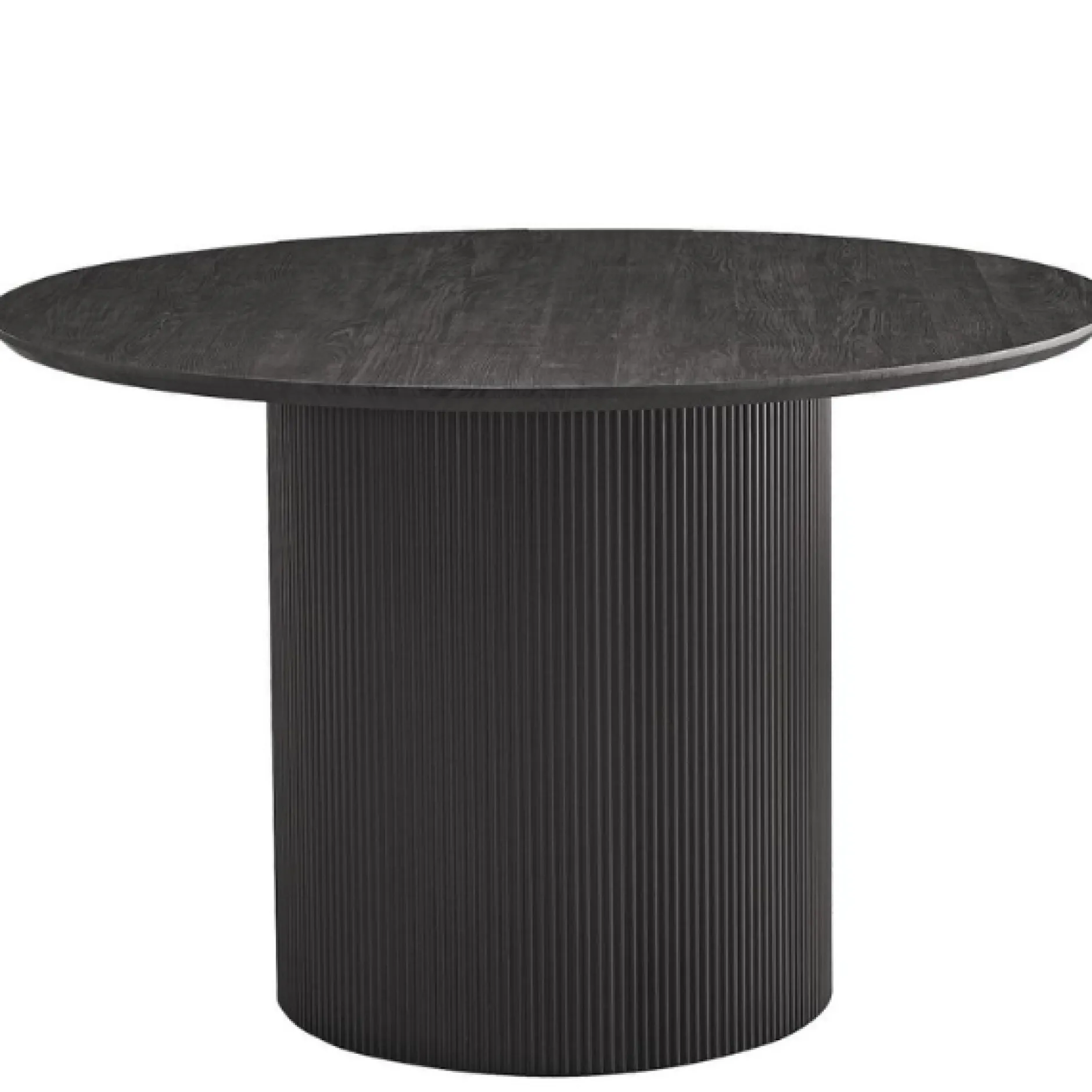Lagos Runder Tisch: 120x120 cm Dunkelbraun, MDF-Struktur