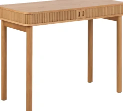 Langley Schreibtisch - 100x50x75 cm - mit Ablagefläche - Eichenfurnier