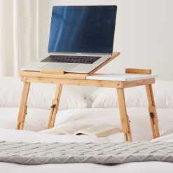 Laptop-Tisch - 54x35x27cm - Bambusholz