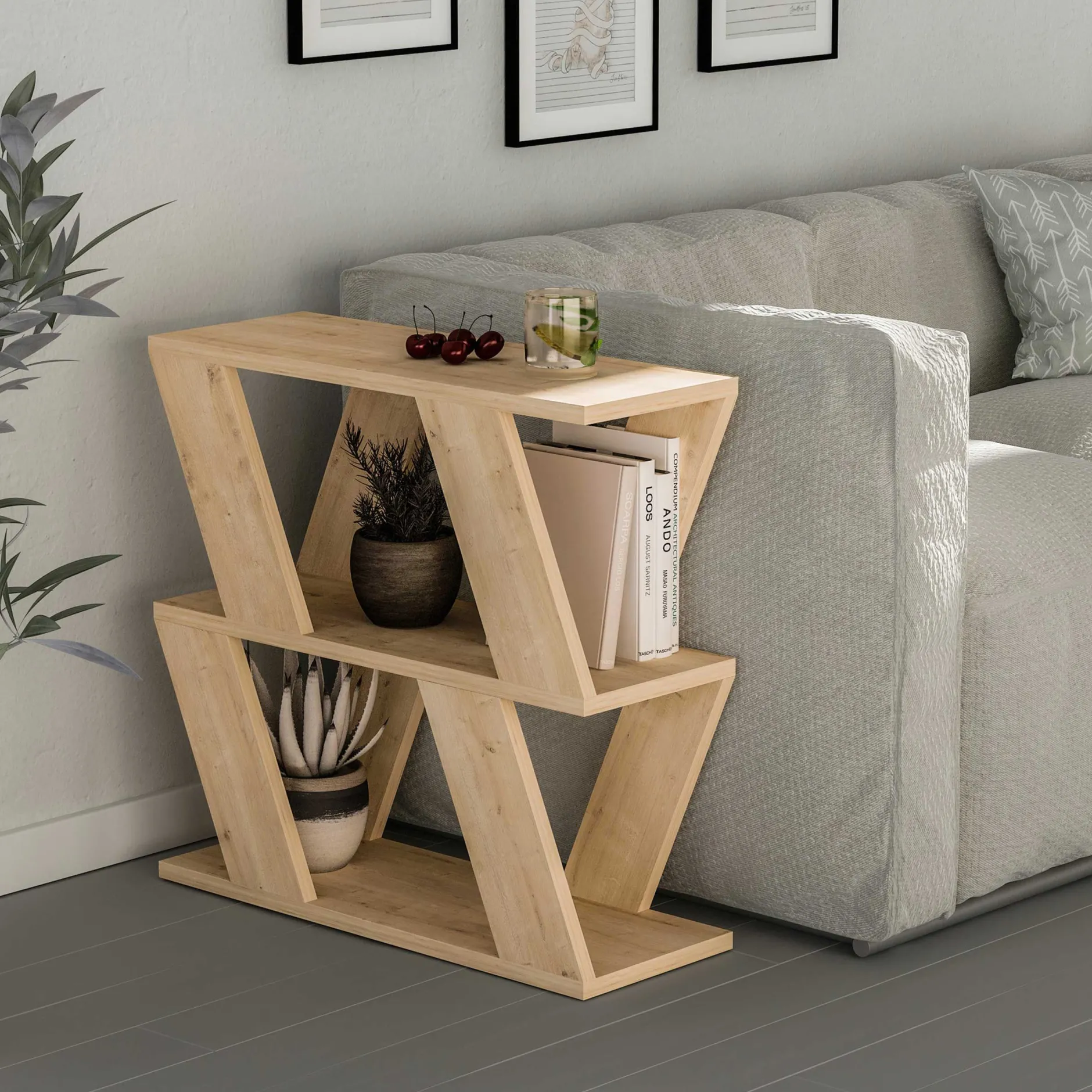 Lazena Beistelltisch | 100 % MELAMIN | Eiche