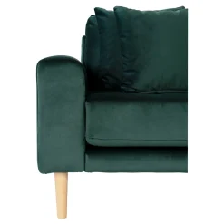 Lido Ecksofa rechts - 290x170x76cm - dunkelgrüner Samt