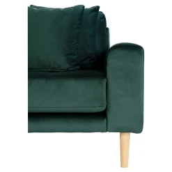 Lido Lounge Sofa aus grünem Samt mit Kissen