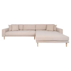 Lido Lounge Sofa - WAAR | Sand, 4 Kissen, Holzbeine