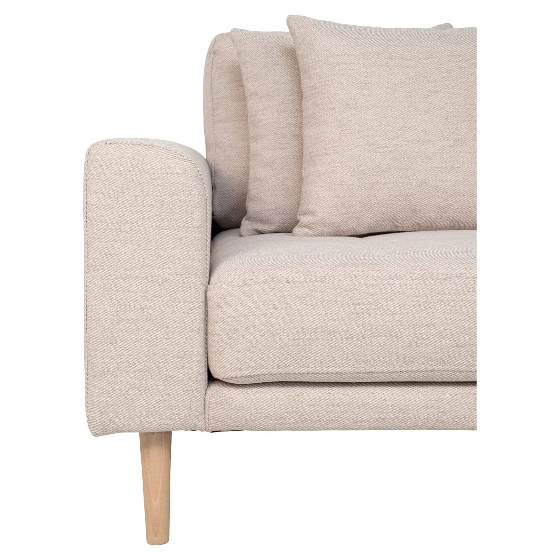 Lido Lounge Sofa - WAAR | Sand, 4 Kissen, Holzbeine