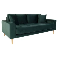 Lido 2.5 Sitzer Sofa in dunkelgrünem Samt