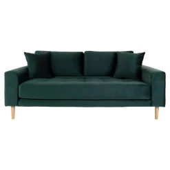 Lido 2.5 Sitzer Sofa in dunkelgrünem Samt