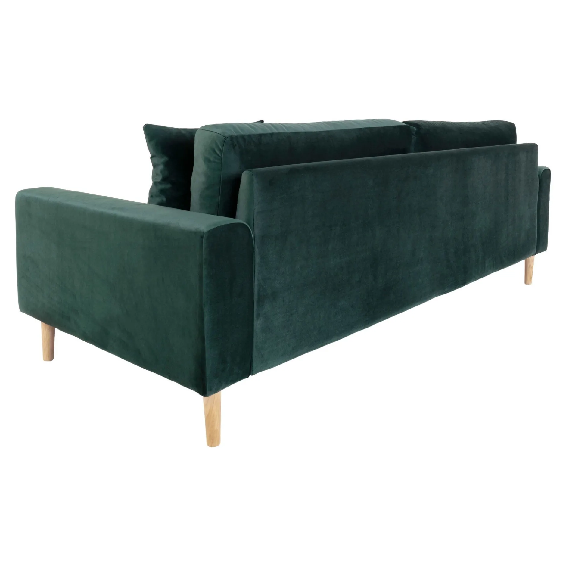 Lido 3-Sitzer Sofa - 210x93x76cm - dunkelgrüner Velours