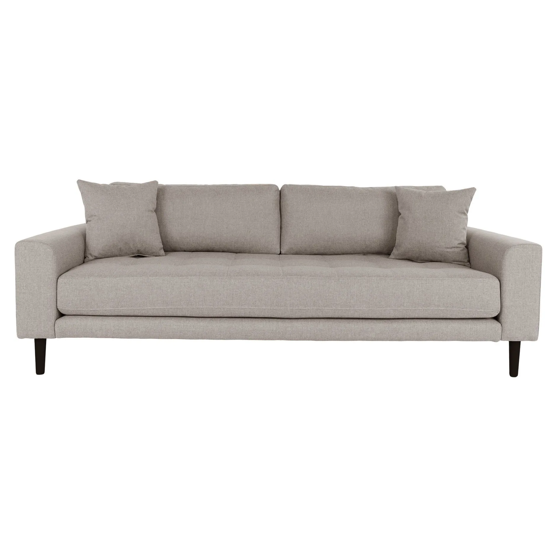 Lido Stone 3-Sitzer Sofa mit schwarzen Holzbeinen