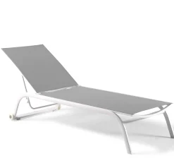 Liege Ebru gescova – Aluminium weiß matt – 71x190cm – silbergrau