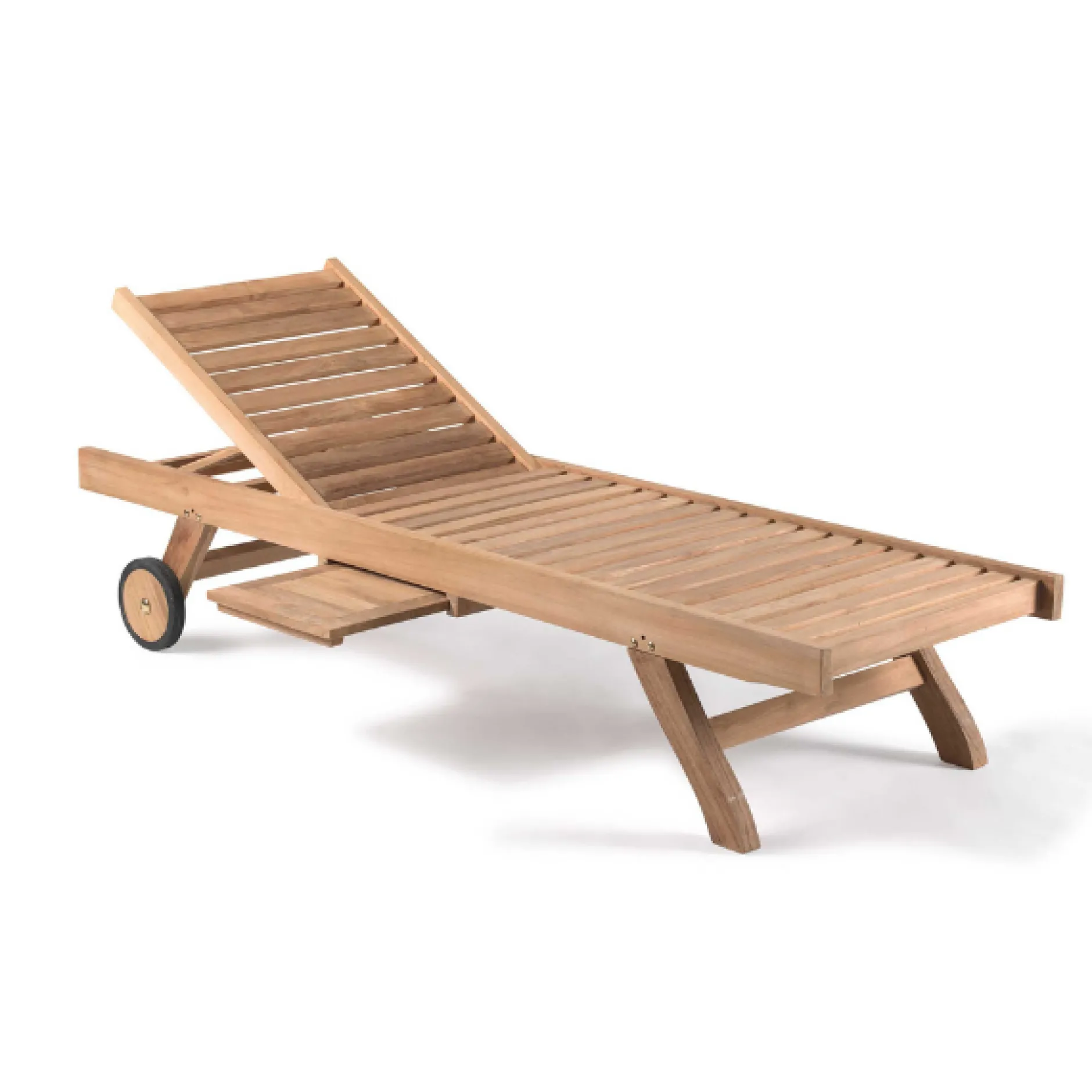 Liege Oxford Sunlounger Gescova - Massiv Teakholz - Braun