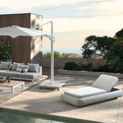 Liege Trieste Gescova - Aluminium anthrazit, Stoff grau, verstellbar