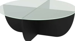 Lily Couchtisch | GEHÄRTETES GLAS | Schwarz