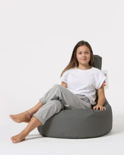 Lina Garten-Sitzsack | Wasserdichter Polyesterstoff | Dunkelgrau