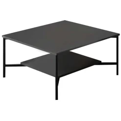 Line Couchtisch | 100 % MELAMIN | Anthrazit, Schwarz