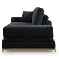 Line 4-Sitzer-Sofa | BUCHENHOLZ / SPANPLATTE | Schwarz, Gold