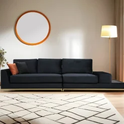 Line 4-Sitzer-Sofa | BUCHENHOLZ / SPANPLATTE | Schwarz, Gold
